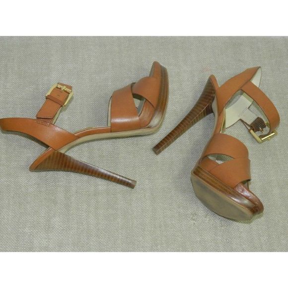 Michael Michael Kors Heels Brown Oksana Stiletto Sandals Size 7.5 - Picture 8 of 12